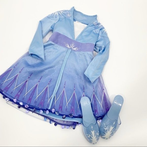Disney Other - Elsa Frozen 2 Adventure Dress SZ 3 Matching Shoes